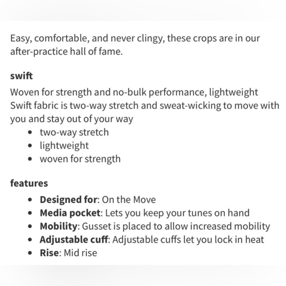 Lululemon sz 8 Dance Studio Crop *25" Lunar Rock, excellent condition like new - Picture 13 of 13